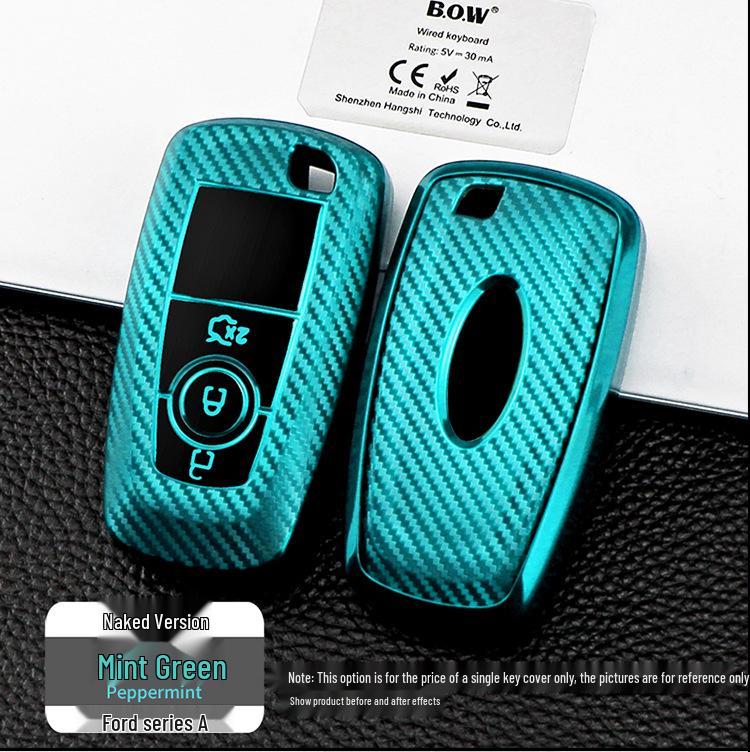 Ford Model A Carbon Fiber Pattern TPU Car Key Protective Case