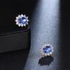Bettyue Classic Round Design Noble Earring For Women &Girls Fashion Statement Shiny Blue Cubic Zircon Jewelry In Party Gift
