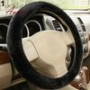 Modish accessoire de voiture universel charme chaud longue couverture de volant de voiture en peluche douce
