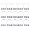 9Pcs Snow Globe Candy Jar Clear Plastic Round Craft Kit DIY Holiday Decorations Snow Globe Ornament Craft Making Parts