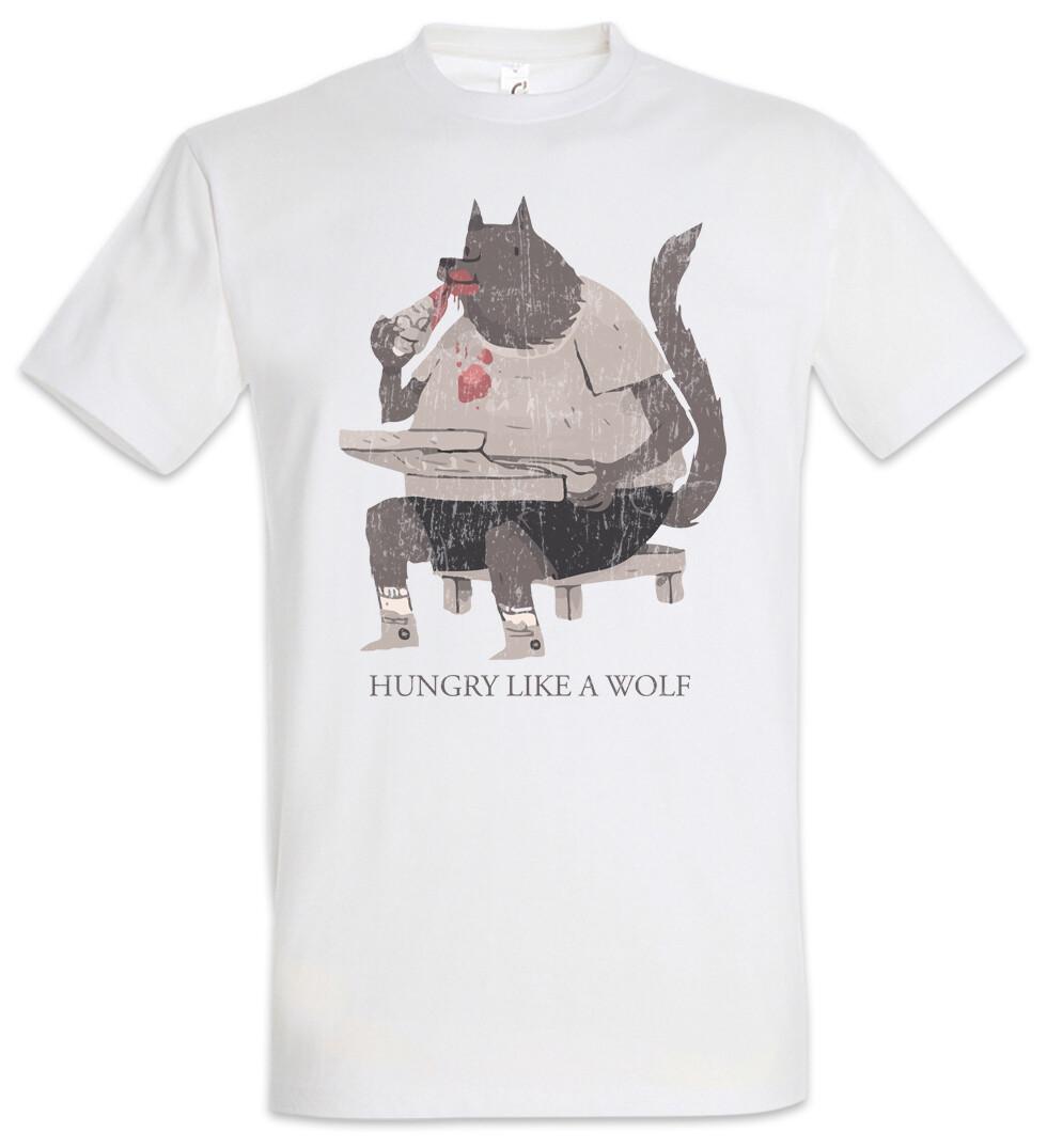 Hungry Like A Wolf T-Shirt Bad Mood Temper Grouch Starve Starvation Fun 2XL