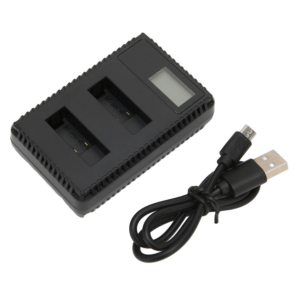 Camera Battery Charger Dual USB Chager with LCD Display for AHDBT‑501 Camera Battery