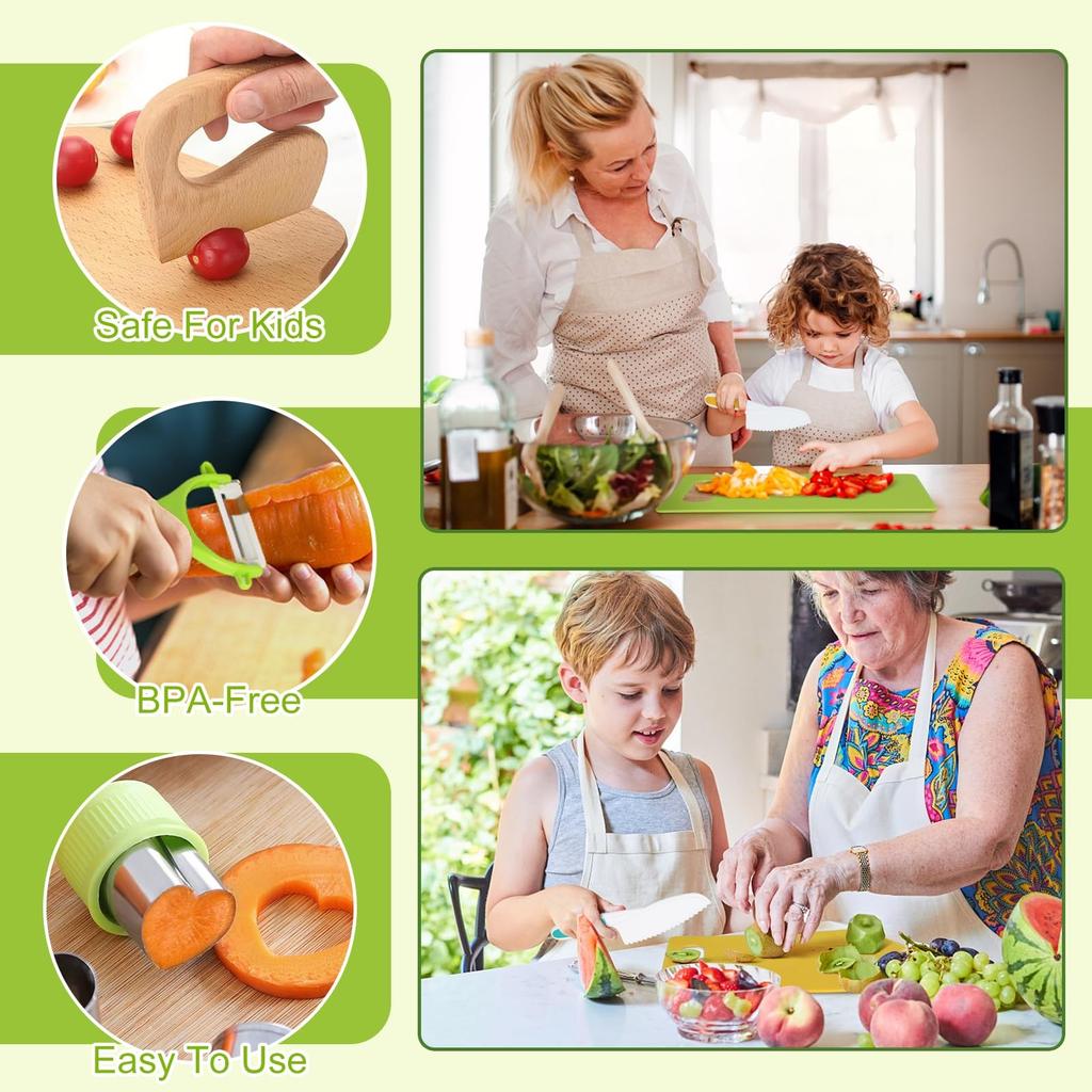 Kitchen Tools For Toddlers Kids Cooking Sets Safe Knife Set For Real Cooking