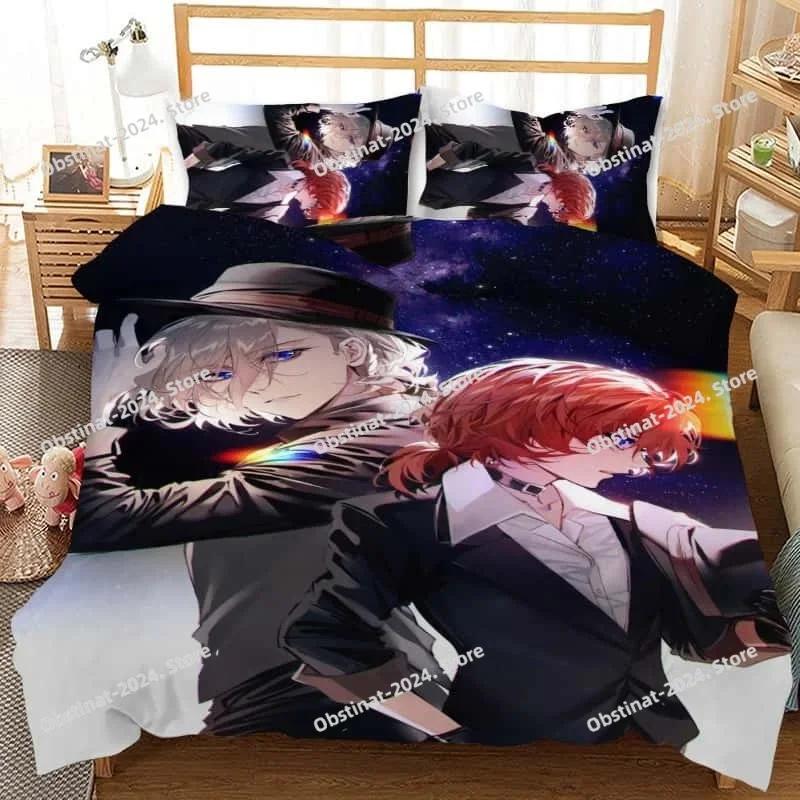 3D Cartoon Duvet Cover Set Bungo Stray Dogs Tales of the Lost Bedding Sets Comforter Duvet Cover Pillowcase For Home Textiles