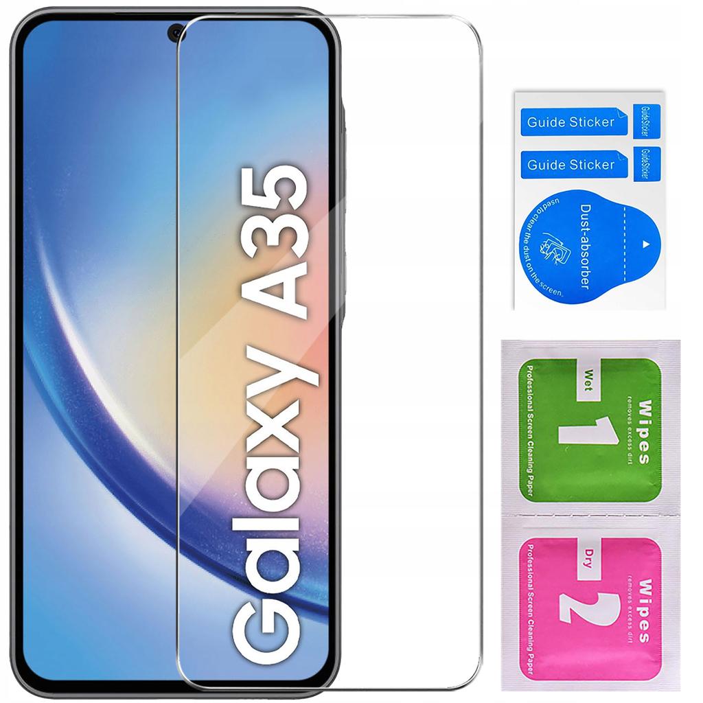 Case for Samsung Galaxy A35 5G SMART MAGNET BOOK CASE GOLD + Glass