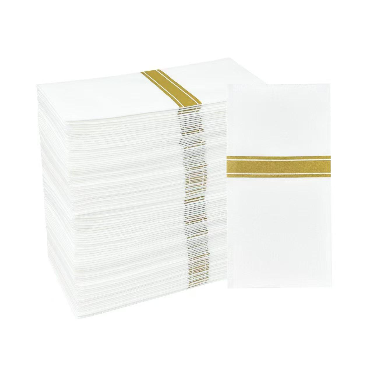 Luxury 1 Ply Folded Tissue Party Dinner Table Airlaid  Pocket Paper Napkins 40x40cm