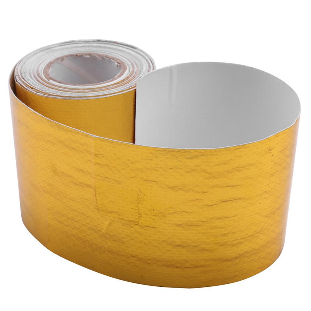 Rare Reflect A Gold Thermal Tape Air Intake Heat Insulation Shield Wrap Reflective Heat Barrier Self Adhesive Engine