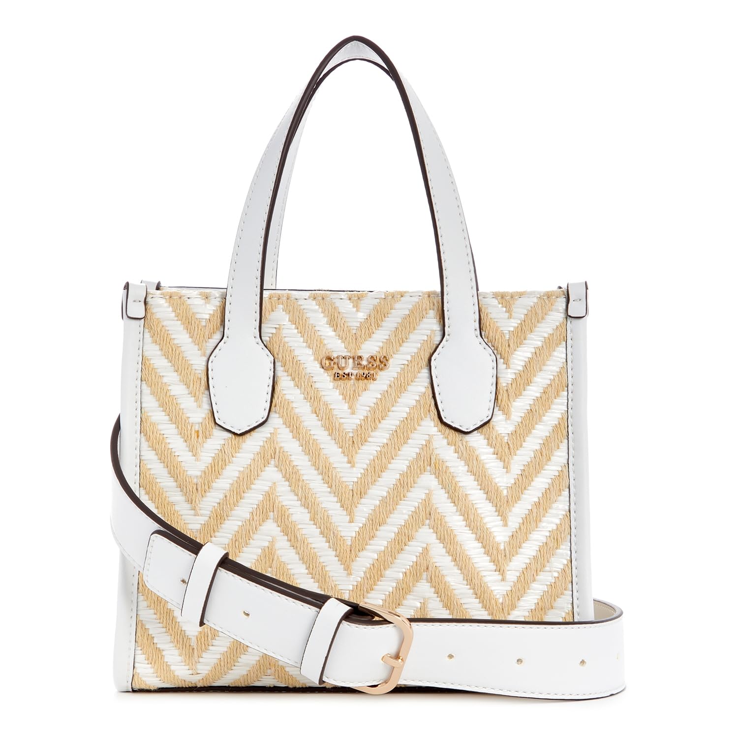

Guess SILVANA 2 CMPRTMNT MINI TOTE WHITE Handbag