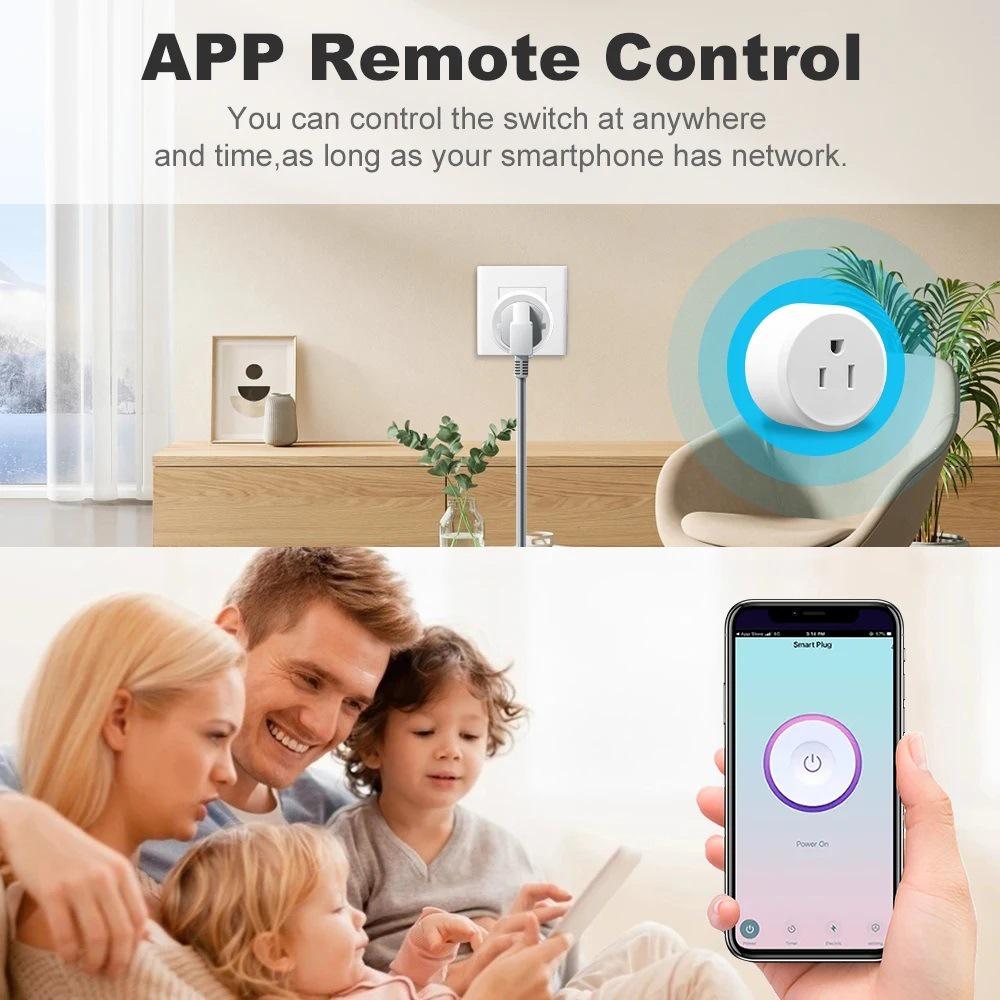 Matter US Smart Socket: HomeKit-Compatible, Alexa & Google Home Voice Control