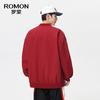 Romon Unisex Loose Fit Casual Baseball Jacket