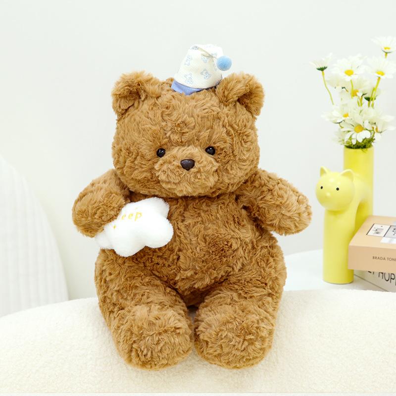 

New cute teddy bear plush doll throw pillow Duole bear super cute girl holiday children s gift 35cm