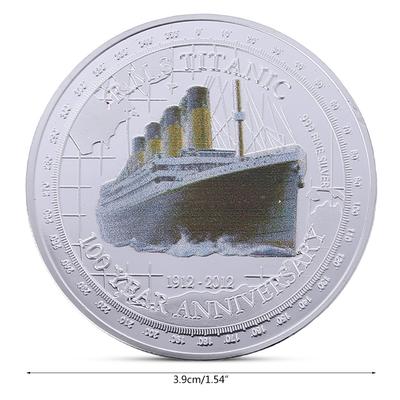 Sbírková mince Vzor Titanic Pamětní výzva Mince Dárek Materiál Slitina zinku Mince Perfektní dárky pro sběratele mincí