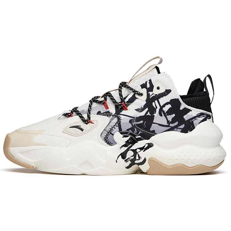 Anta Bastard Wei Feng 2 Cushioning, Wear Resistant Low top Chunky Sneakers Men's Black Gray 112148080-5
