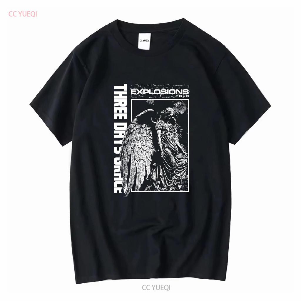 Three Days Grace Explosions Tour Band T Shirt Cotton Full Size PR255 Long or Short Sleeves Vintage Washed Streetwear Unisex