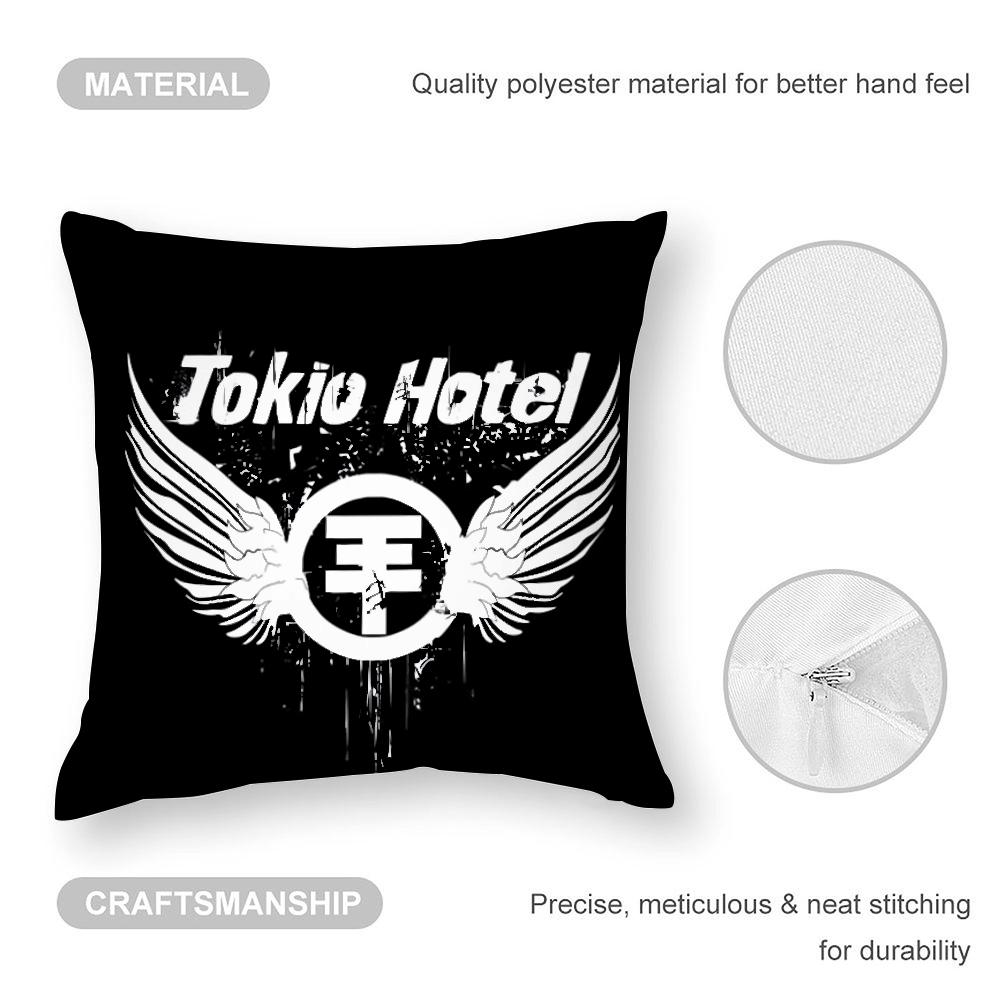 Heiße Rockband Tokio Hotels Kissenbezug 3D-Druck Polyesterfaser 40*40cm Heim Sofa Überwurf Dekoration Festivalgeschenk