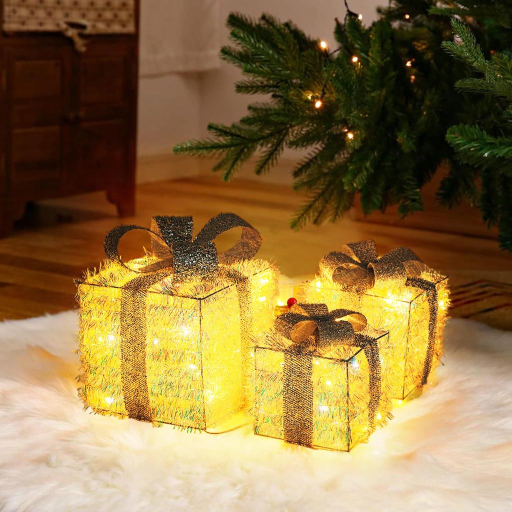 MORGEN SKY Christmas Decoration Gift Box Set of LED String Lights for Indoor and Outdoor Mini Bulb Fairy Box Christmas Decorative Timer SXL05 3, Use,