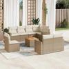 VidaXL Garden Lounge Set with Cushions 9 Pcs, Patio Sofas, Furniture Set, Outdoor Terrace Furniture, Beige 3224217