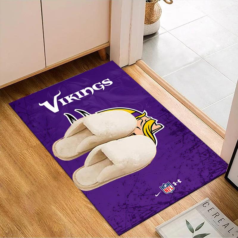 Vikings Team Spirit Rug Game Carpet, Floor Mat for Bedroom Living Room Entryway Rug, Home Decor Idea Gift for Christmas Birthday