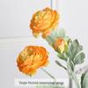 European Flocked Peony with Dew-Lotus Finish - Artificial 3-Head Flower for Home or Wedding Decoration