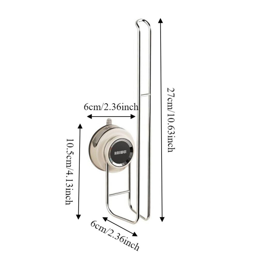 Stainless Steel Suction Cup Paper Towel Holder No Punch Removable Toilet Paper Holder Wall Mounted Space Saving