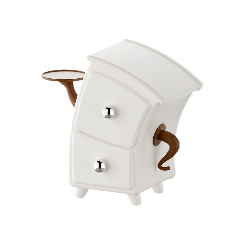 

Funny Jewelry Organizer Box Hands on Hips Shaped Desktop Storage Stand Creative Bending Waist Cabinet for Earring Ring Necklace белый