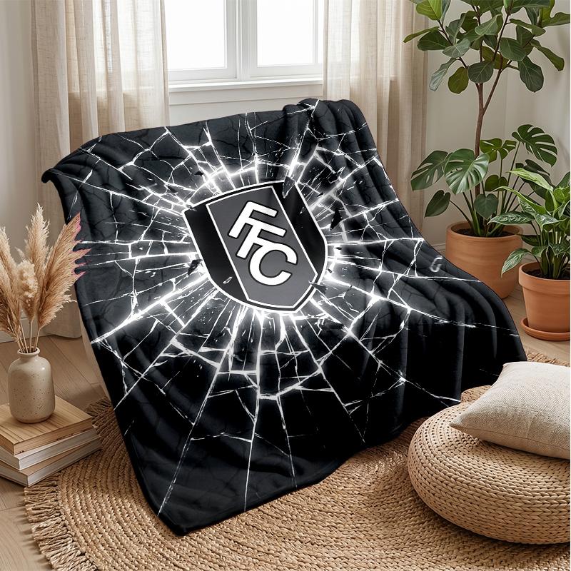 Coperta in Flanella con Stampa Calcio Fulham, Coperta Morbida Calda Leggera per Divano Letto Campeggio