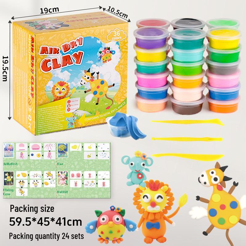 Non-toxic Ultra-light Colored Clay Set for Kids - Space Clay with Tools for DIY Molding