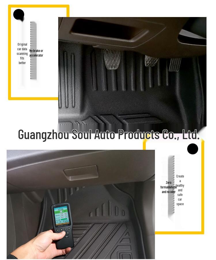 TPE Car Floor Mats for 20-Year Toyota Wildlander - Front & Rear Foot Pads with Trunk Mat.