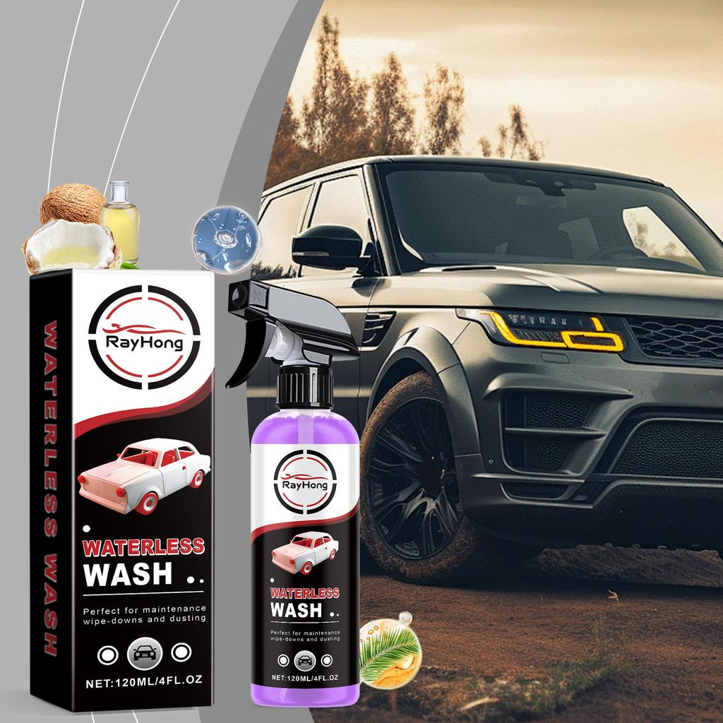 Car Cleaner and Car Tire Shine Spray - Foaming, Stain-Removing, No-Rinse and Tire-Caring