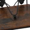 Rustic Napkin Holder Holder, with Anti-Slip Wooden Base And Weighted Arm, Smooth Stable Dispenser Access Square Iron Stand, for Restaurants