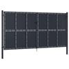 Portail de jardin - VIDAXL - Acier - 400 x 175 cm - Anthracite - Battant