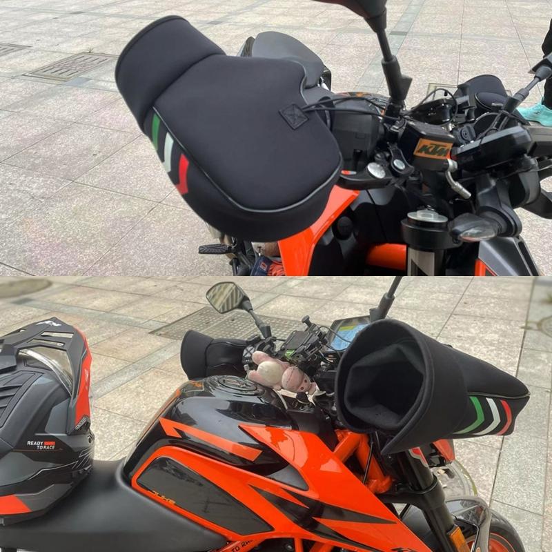 Motorcycle Handlebar Gloves Muff for Cold Weather Riding Mittens Windproof E-Bike Handguards Hand Protectors Covers 2pcs