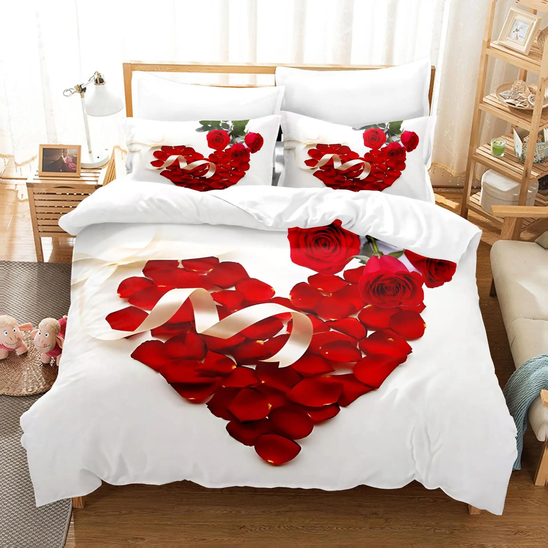 

Poppy Flowers Bedding Sets Printed Jacquard Weave Bed Cover With Pillowcases Bedclothes Bedroom Comforter Set King Size Luxury EU single(135x200cm)
