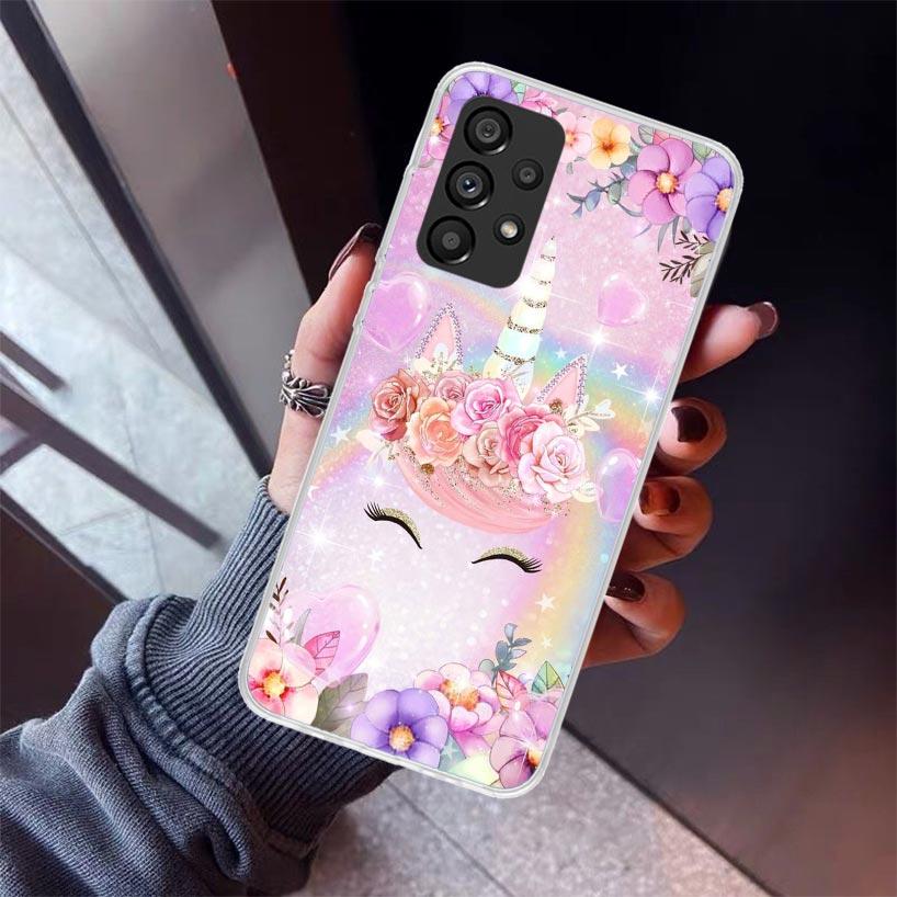 Pink Unicorn Rainbow Phone Case For Samsung Galaxy A17 A16 A15 A14 A13 A57 A56 A55 A54 A53 A37 A36 A35 A34 A33 A26 A25 A24 A23 G