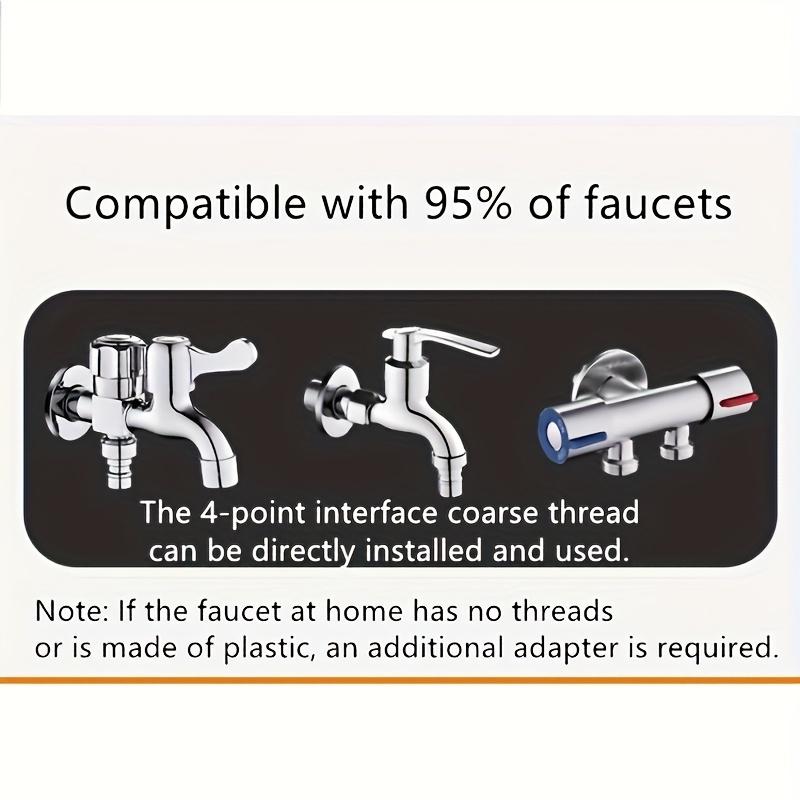 Flexible Faucet Extender 30/50cm Flexible Outlet Hose 360° Rotation Flexible Fixation 201 Stainless Steel And Plastic Structure