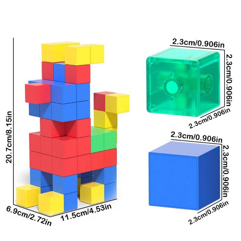 STEM Toy Magnetic Cube Plastic Puzzle Building Blocks Cube Building Toys Magnetic Holiday Gifts