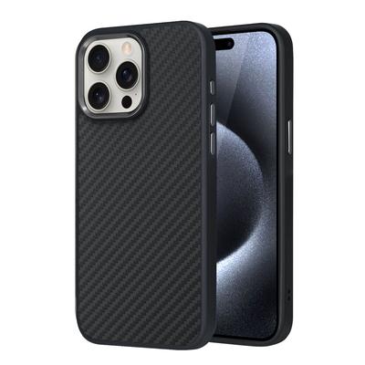 For Apple 15pro Carbon Fiber Magnetic Phone Case for IPhone1413 Mobile Phone Protective Case Light Luxury