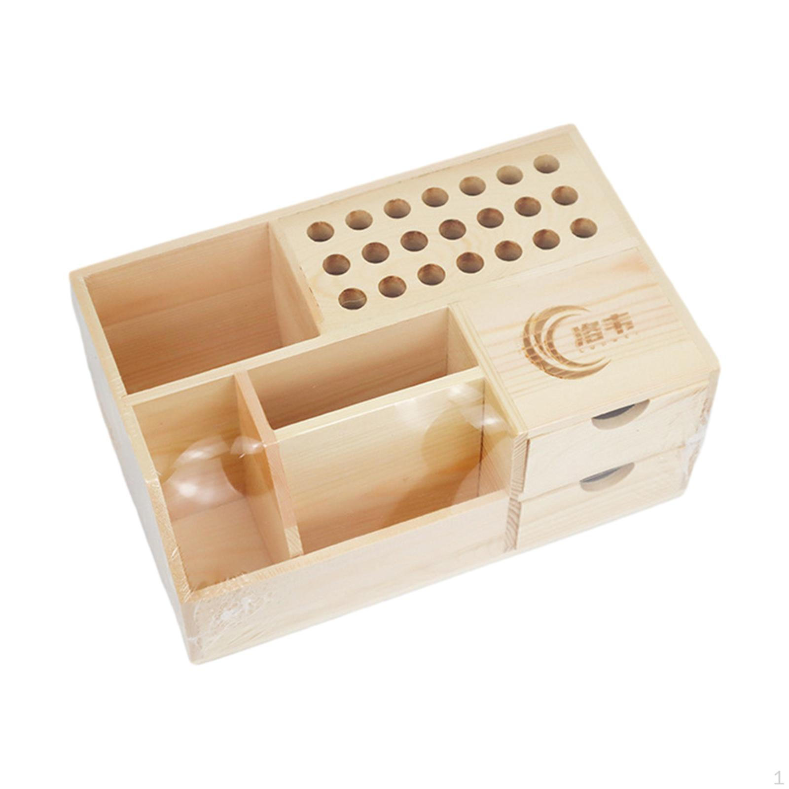 

Настольный органайзер с ящиками для хранения ящиков для макияжа, деревянный держатель для косметических инструментов