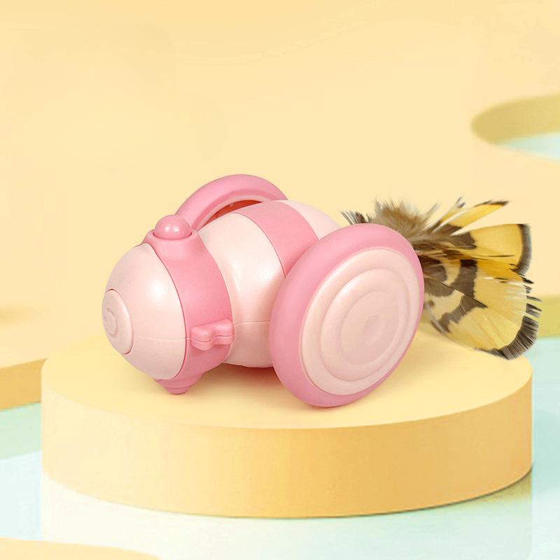 

Pet Electric Smart Cat Car Cat Toy Большой забавный кот с перьями Кошка Самоудовлетворение Снятие скуки Бег Спортивный автомобиль 6.5 * 5.3 * 3.8cm