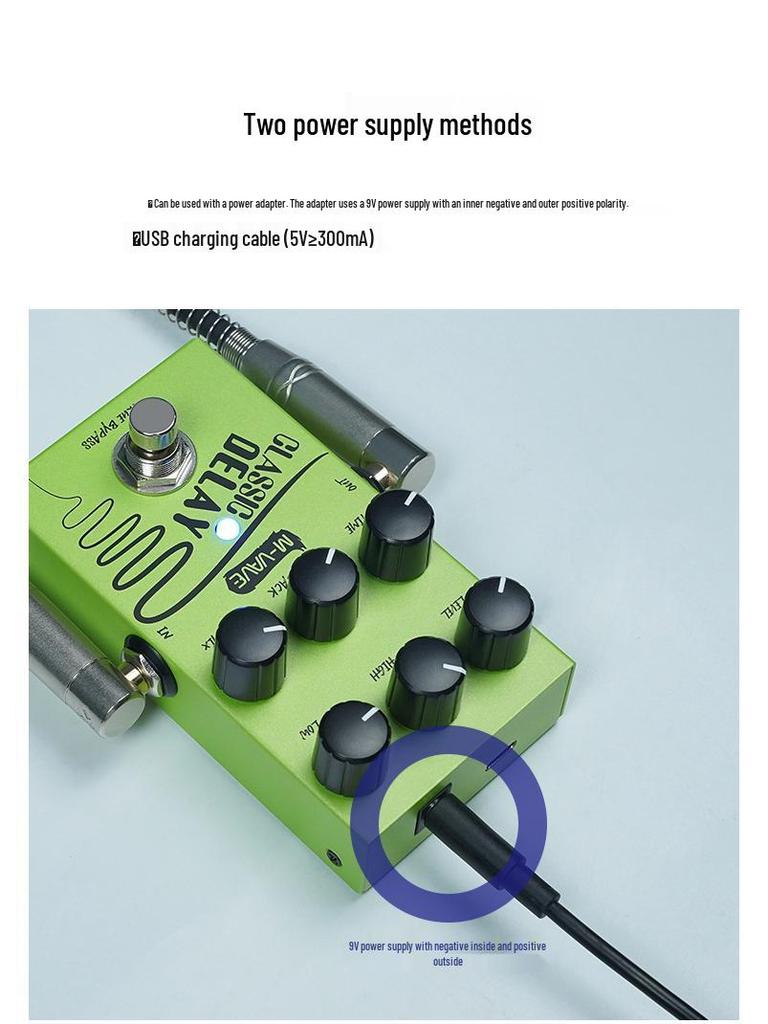 Mini Guitar Pedal: Classic Digital Delay with Built-in Portability