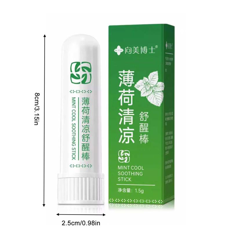 3Pcs 1.5G Awakening Stick Mint Inhaler Eucalyptus Essential Oil Mint Sober Inhaler Portable Cooling Refreshing Sticks