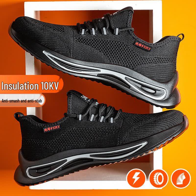 Laoguanjia Men s 10KV Insulated Fly-knit Safety Work Shoes 305 40
