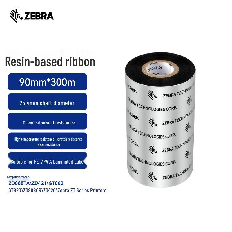Zebra Resin Thermal Transfer Ribbon 90mm x 300m
