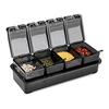 Huiyu Salt and Sugar Container, Spice Bottle, Seasoning Dispenser, Black, 300ml * 4 Pieces