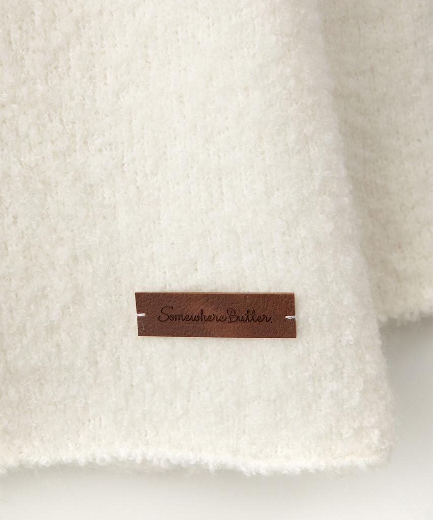 Sseomweeobeoteo Boucle Long Sleeve Knit - Ivory