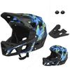 Bike Helmet with Visor Full Face Helmet Outdoor Camouflage Mountain Bike Off Road Racing Speed Drop Cycling Helmet Cycle Helmet