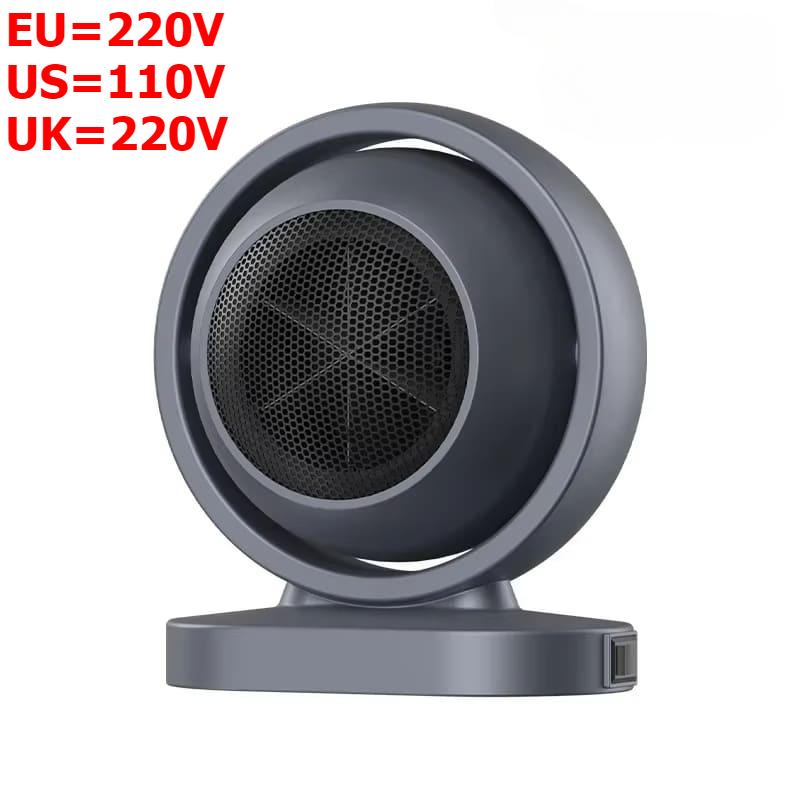 

380 Вт портативный электрический обогреватель настольный вентилятор плита теплый воздуходувка мини-радиатор домашний офис обогреватель для зимнего помещения низкое потребление EU Plug серый