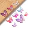 Acrylic Butterfly Patches Gradient Color Transparent Beads for DIY Jewelry And Clothing Decoration Bulk Accessories 10/20/40Pcs