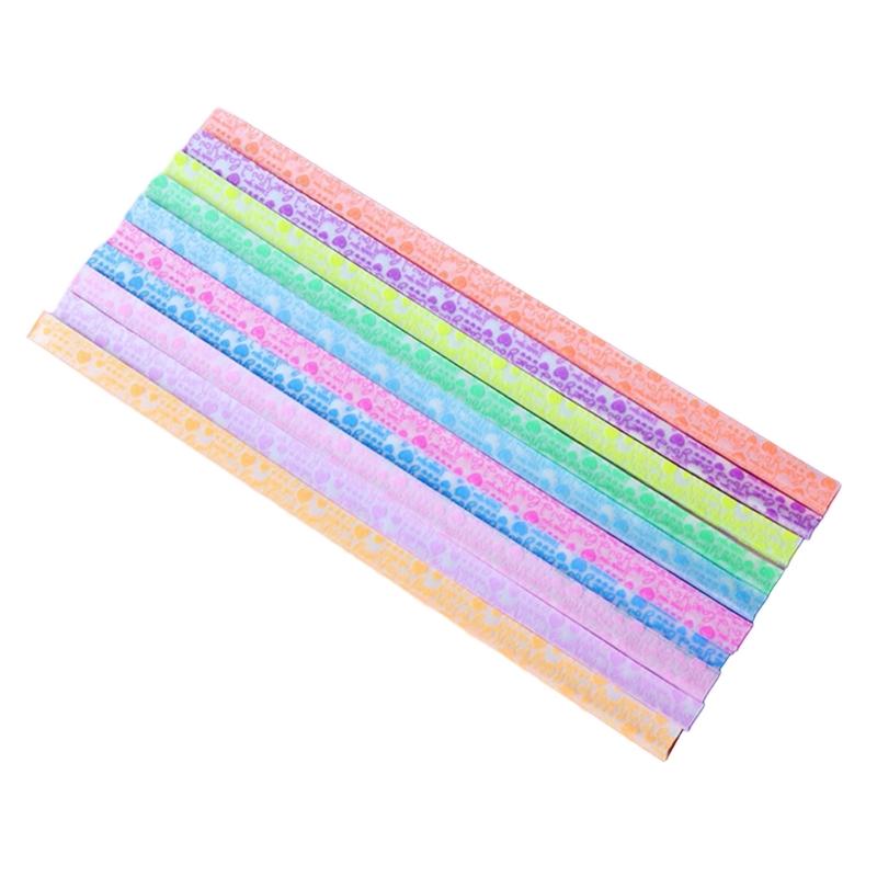 Folding Star Paper Craft Folding Paper Double Sided Glow Star Strips Sheets Set