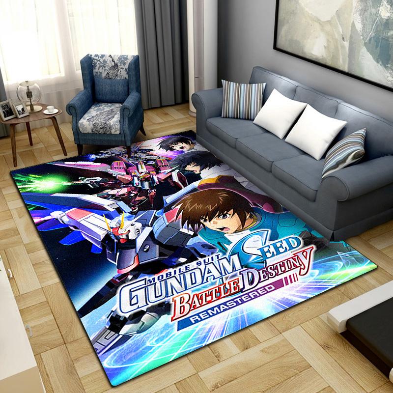 Anime Mobile Suit Gundam Print Rug Living Room Home Fashion Decoration Office Desk Chair Carpet LXR106